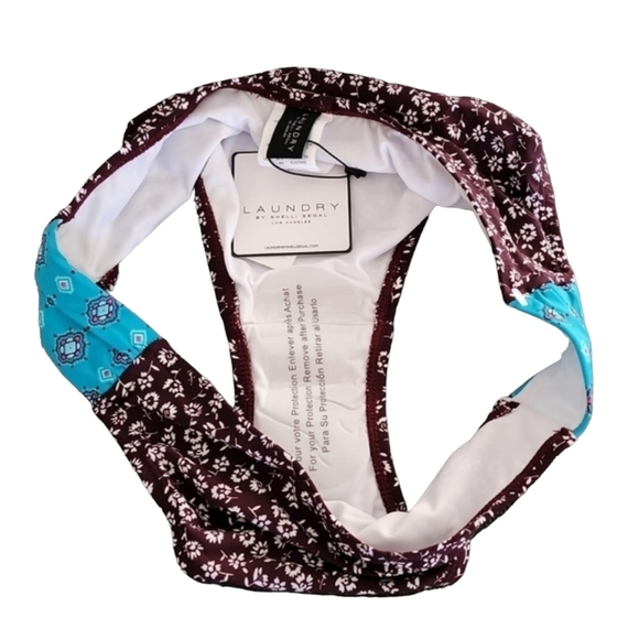 LAUNDRY SHELLI SEGAL Hipster Bikini Swim Bottoms M Side Tab Swimsuit - Picture 10 of 16